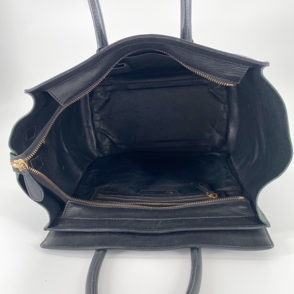 Celine Phantom Tricolor Luggage Tote Medium Green Black Grey Phoebe Philo - Picture 7 of 16